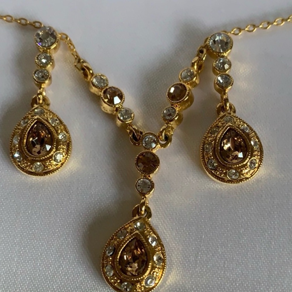 Charter Club Gold Necklace and Earring Set